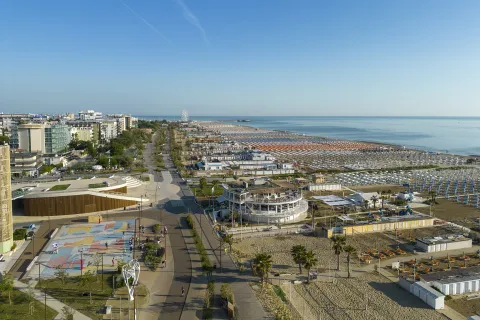 Panorama di Rimini spiaggia 