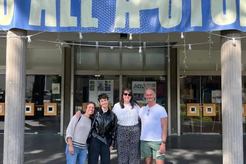 I docenti scozzesi in visita all'ex cinema astoria