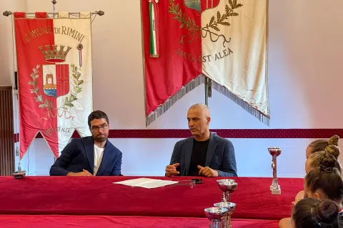 Ginnastica Iride con il Sindaco Jamil Sadegholvaad e l'Assessore allo Sport Michele Lari