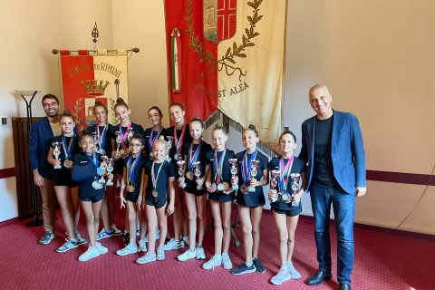 Ginnastica Iride con il Sindaco Jamil Sadegholvaad e l'Assessore allo Sport Michele Lari
