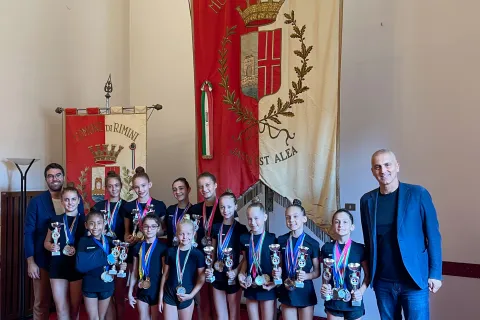 Ginnastica Iride con il Sindaco Jamil Sadegholvaad e l'Assessore allo Sport Michele Lari