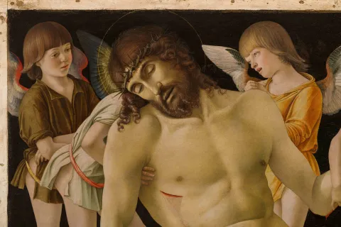 Fig. 2 Giovanni Bellini, DETTAGLIO della Pietà, Rimini RESTAURATA