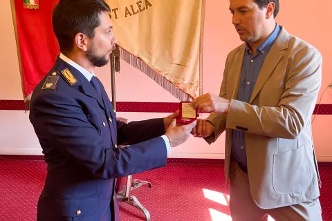ringraziamento dell’Amministrazione comunale all’agente scelto Francesco Rosario Giardina