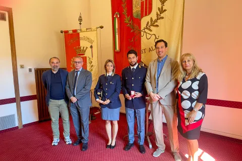 ringraziamento dell’Amministrazione comunale all’agente scelto Francesco Rosario Giardina