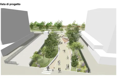 nuovo accesso al Parco del Mare da via Vespucci