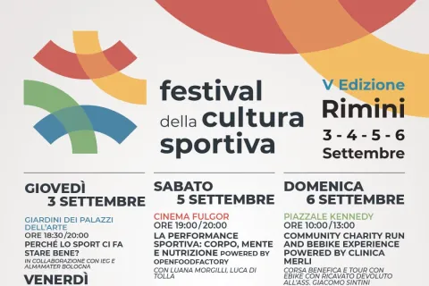 Festival della cultura sportiva 2026 - calendario completo