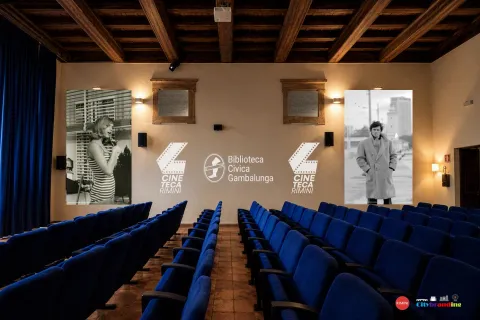 Rendering allestimento cineteca interno