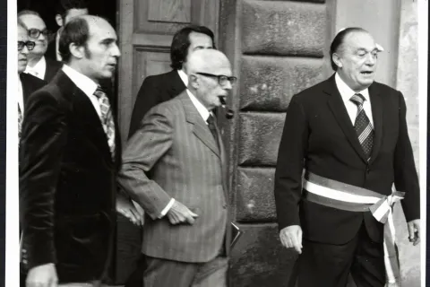 Visita del 21-10-1973 Sandro Pertini a Rimini foto arch Minghini