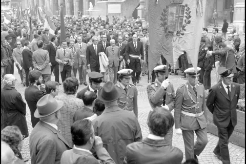 Visita del 21-10-1973 Sandro Pertini a Rimini foto arch Minghini