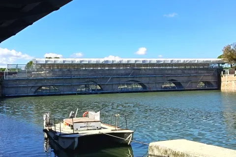 Ponte di Tiberio, i lavori di restauro alla fase di rifinitura