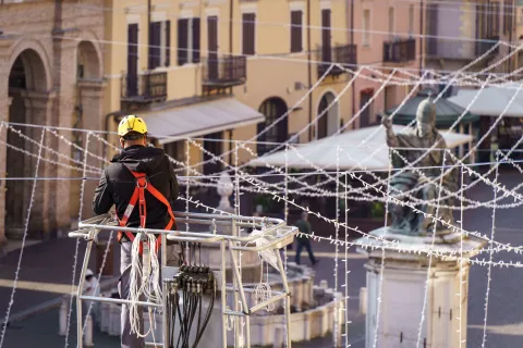 Installazione luci di Natale