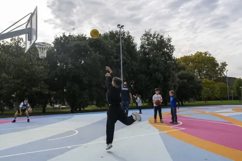 inaugurato campo basket miramare