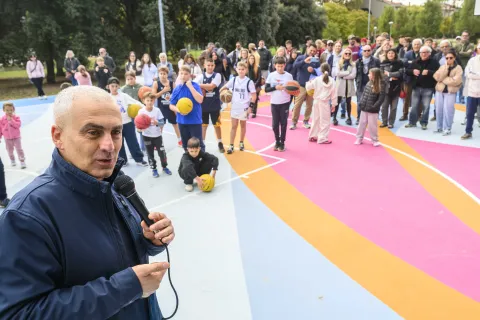 inaugurato campo basket miramare