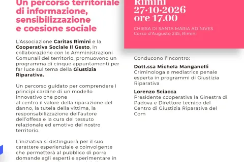 Incontri sulla Giustizia Riparativa a Rimini