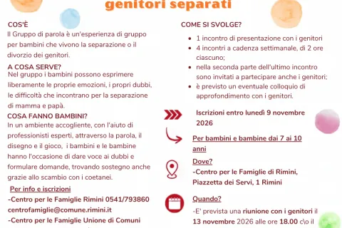 Gruppo figli di genitori separati