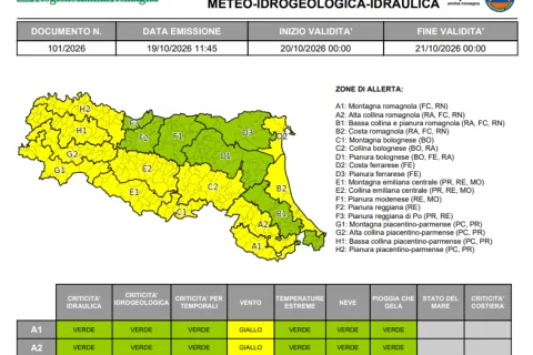 Allerta meteo n. 101/2026