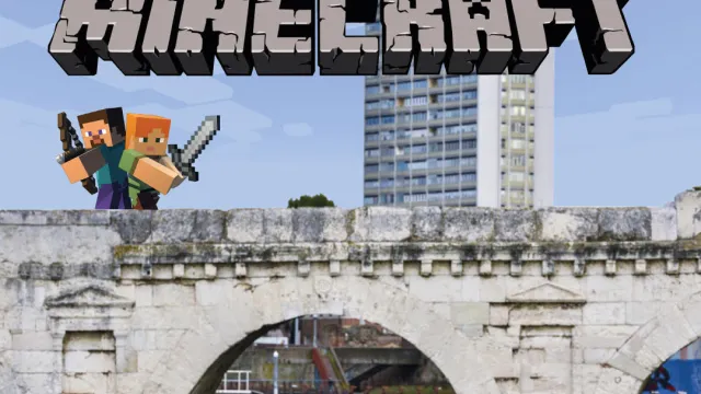 ponte di Tiberio su Minecraft