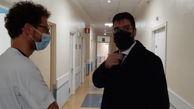 Il dott. Biagetti e l'assessore Gianfreda