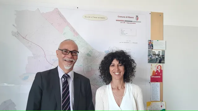 il professore Massimiliano Tarozzi e la vicesindaca Chiara Bellini