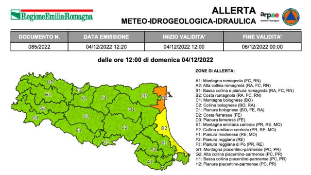 allerta 4 5 dicembre 