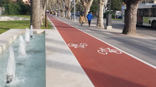 ciclabile piazza C. Battisti