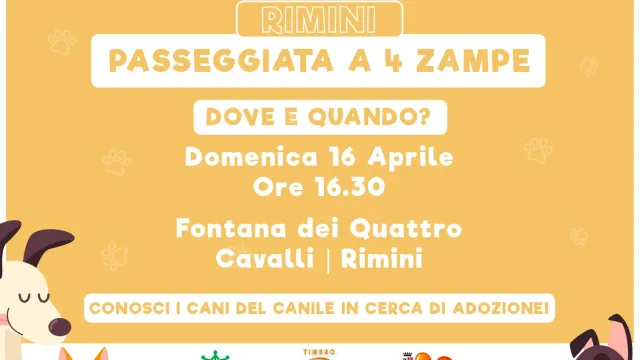 Locandina  "Passeggiata a 4 zampe"