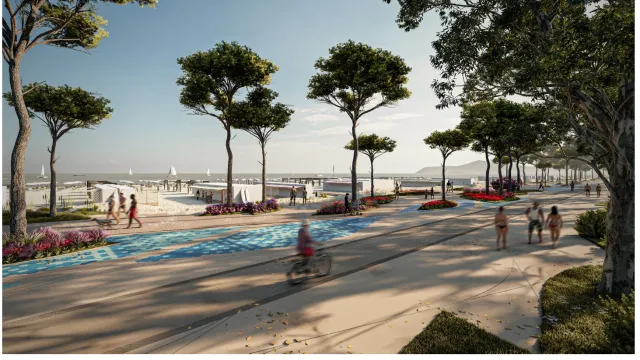 Parco del Mare sud - rendering progettuali del tratto 6