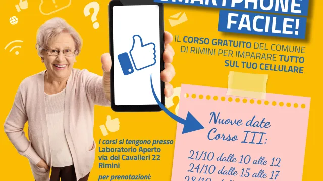 A ottobre e novembre due corsi gratuiti di facilitazione per l’uso degli smartphone