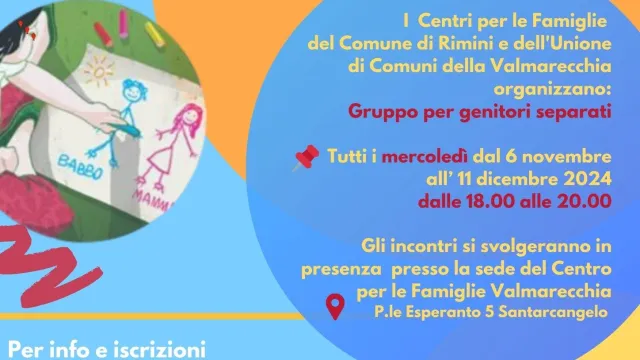  novembre il gruppo per genitori separati organizzato dai Centri per le Famiglie 