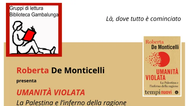 Roberta De Monticelli che presenta Umanità violata. La Palestina e l’inferno della ragione