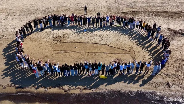foto di gruppo spiaggia