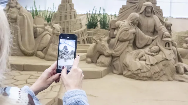 presepe artistico di sabbia