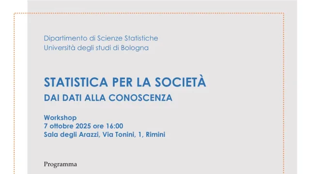 7 ottobre a Rimini il workshop del Dipartimento di Scienze Statistiche dell'Università di Bologna