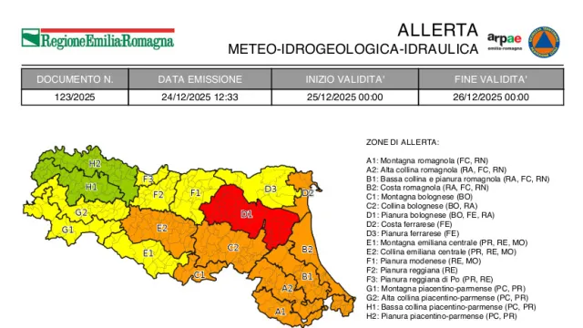 Allerta 123 del 24/12/2025