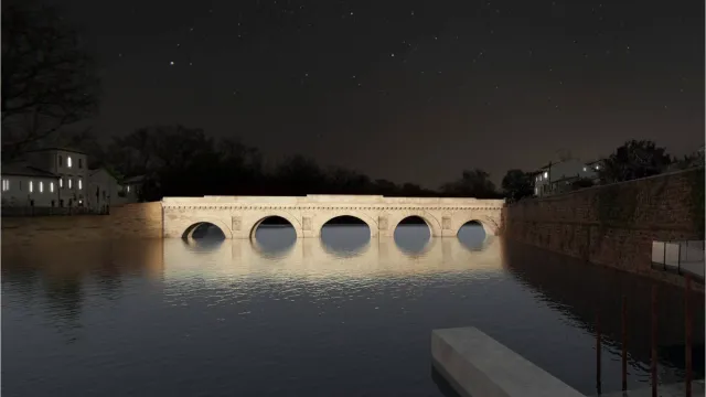 Nuova illuminazione Ponte di Tiberio 1