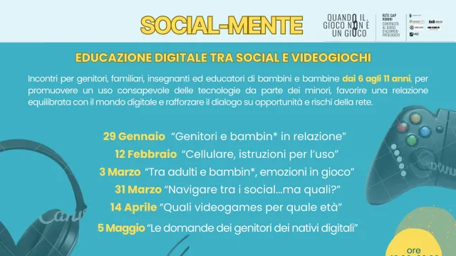 sei incontri per genitori ed educatori di bambini dai 6 agli 11 anni organizzato dal Centro per le famiglie