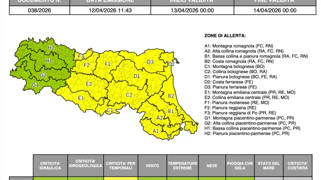 allerta meteo 38/2026 