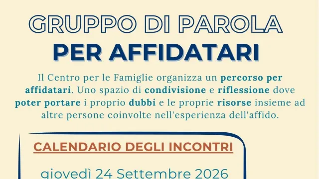 Volantino gruppo affidatari Settembre - Novembre 2026