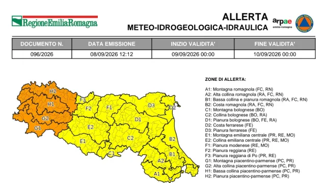 Allerta n.96 dell' 8/9/2026
