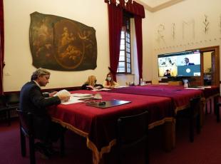 Sindaco Gnassi in videoconferenza con ministro Garavaglia
