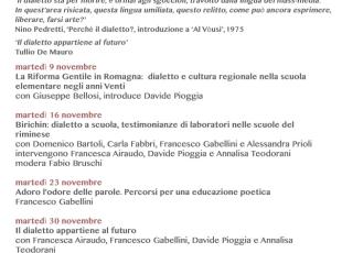 Cartolina "Il dialetto a scuola"