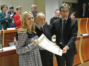 Cerimonia di conferimento della cittadinanza onoraria al professor Andrea Canevaro, 20 novembre 2013.