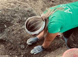 scavo archeologico in corso tra Corpolò e Villa Verucchio