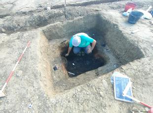 scavo archeologico in corso tra Corpolò e Villa Verucchio