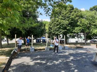 cantiere per la nuova piscina comunale di Viserba