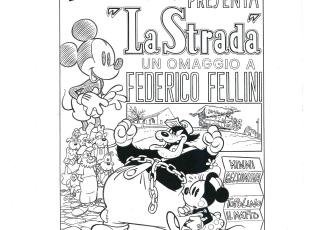 Foto 3 “Topolino presenta La Strada”, tavola di apertura, Giorgio Cavazzano, 1991. © Disney