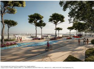 Parco del Mare sud - rendering progettuali del tratto 6