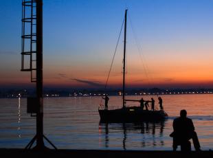 tramonto al porto